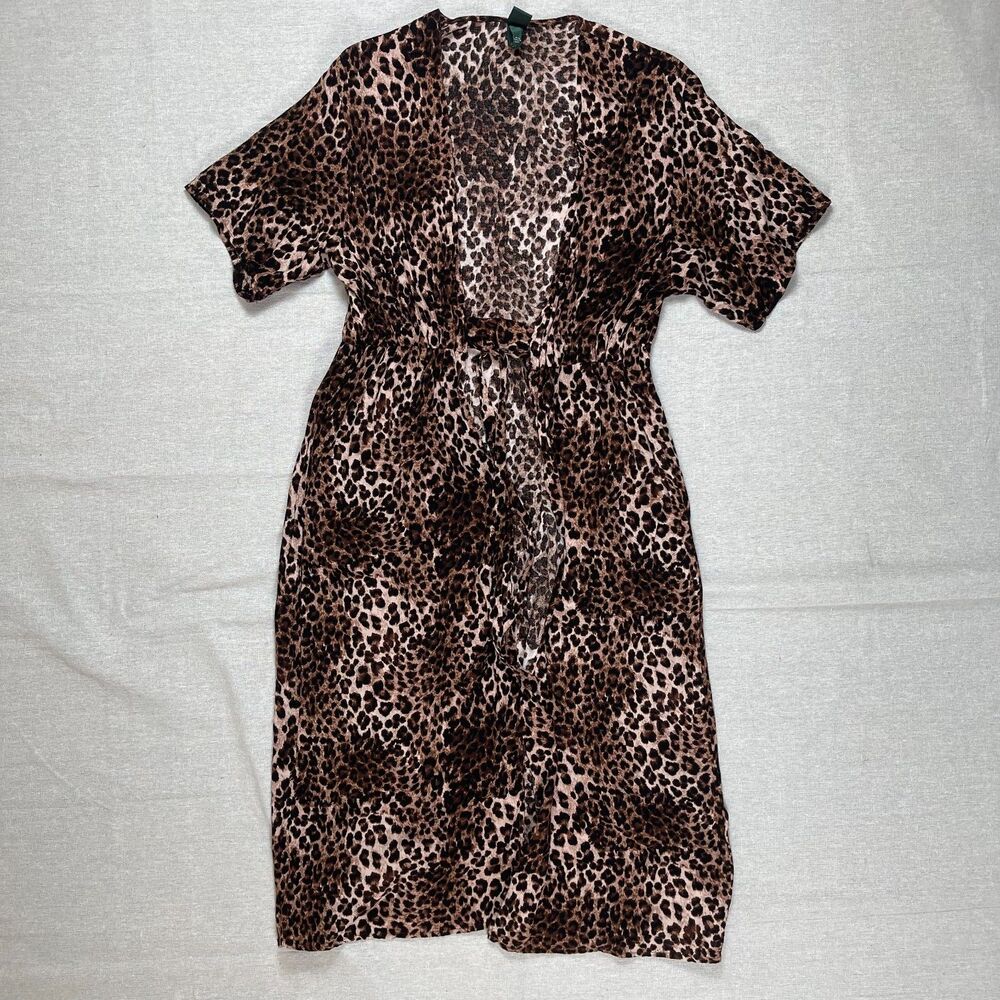 Wild Fable | Leopard Print Duster Kimono | M/L